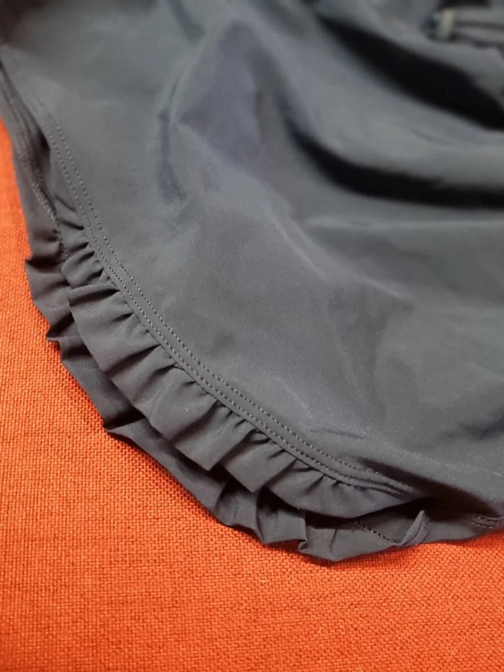 Aerie OFFLINE Ruffle Waist Athletic Gym Shorts Navy Blue
